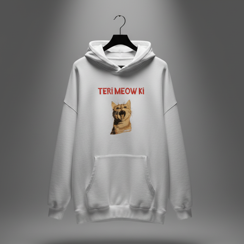 Teri Meow Ki Hoodie | Oversized fit