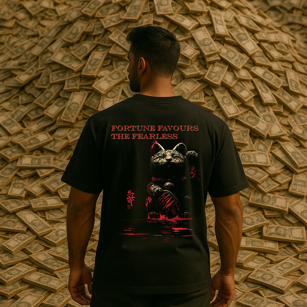 Fortune Favours the Fearless | Oversized 180 GSM
