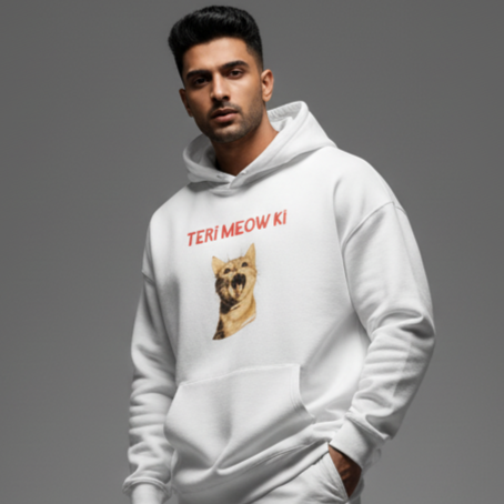 Teri Meow Ki Hoodie | Oversized fit