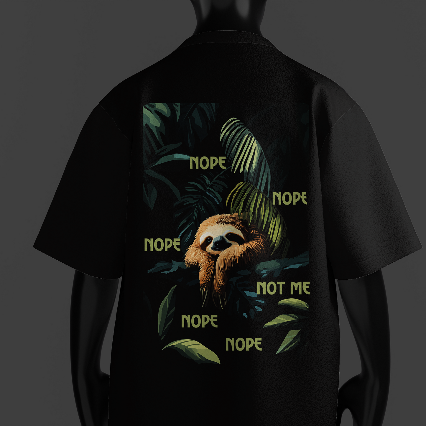 NOPE SLOTH | Oversized fit tee