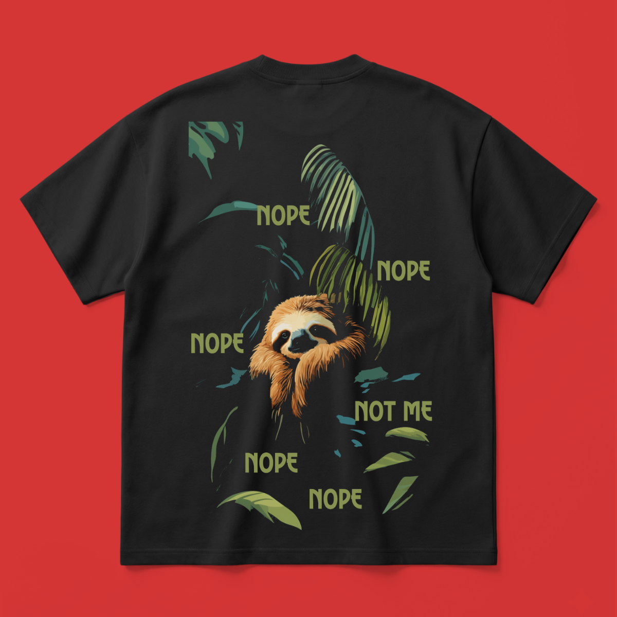 Sloth Nope – Regular Fit Graphic T-Shirt