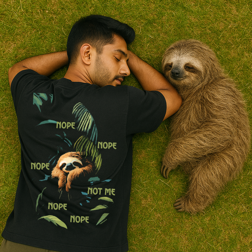 NOPE SLOTH | Oversized fit tee
