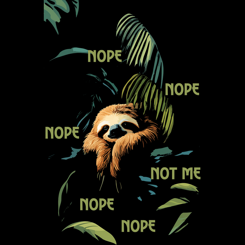 NOPE SLOTH | Regular Fit Tee