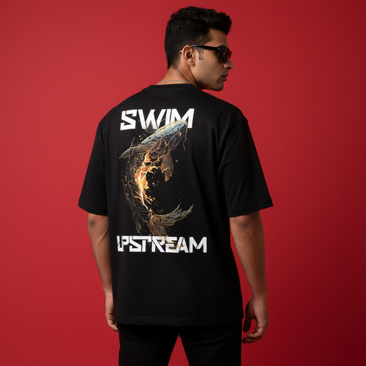 Swim Upstream | Oversized Fit T-Shirt